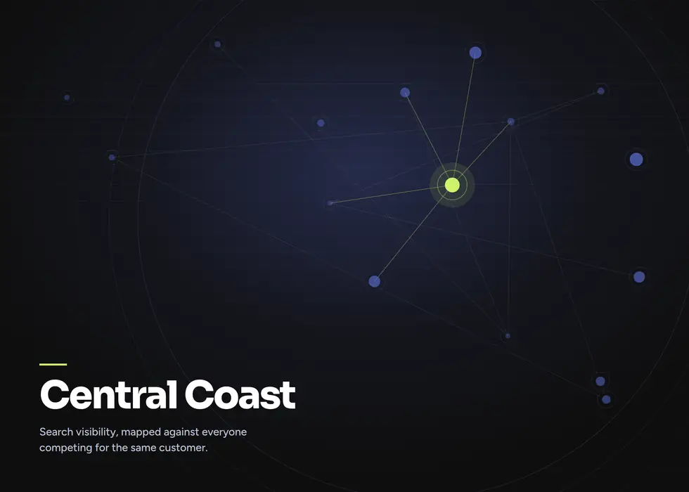 Search visibility map for the Central Coast
